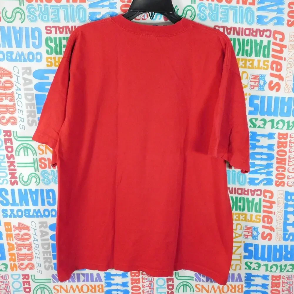 Vintage Adidas Mountain Logo T Shirt Size L Heavy Rubber Print Red Gray